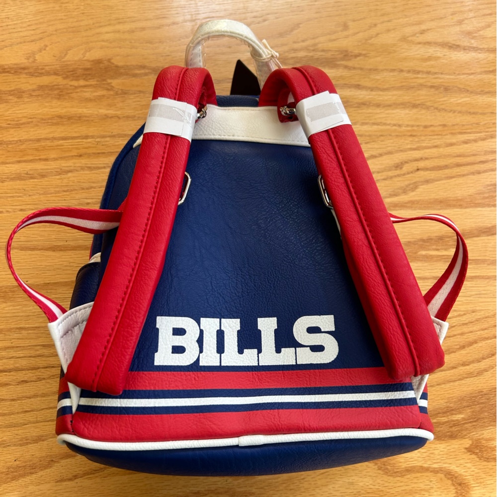 Loungefly Buffalo Bills Blue Red White Mini Backpack - Picture 3 of 6